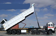 Do caminhão basculante caminhão de reboque hidráulico semi 80 toneladas de 25-45CBM para o transporte de carga