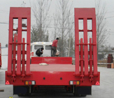 Baixos da cama eixos do caminhão de reboque 3 semi 80 toneladas 17m para a máquina de carregamento da construção