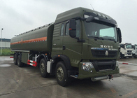 Caminhão de entrega de aço inoxidável 30 CBM do combustível do tanque de armazenamento do óleo do petróleo 8X4 de HOWO