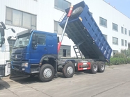 Caminhão basculante azul de SINOTRUK HOWO LHD 12wheels 8X4 400HP para a mineração Front Lifting 50Tons