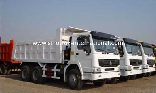 Camião basculante SINOTRUK HOWO 25tons 371HP 10wheels LHD 10-25CBM ZZ3257N3647A do caminhão basculante