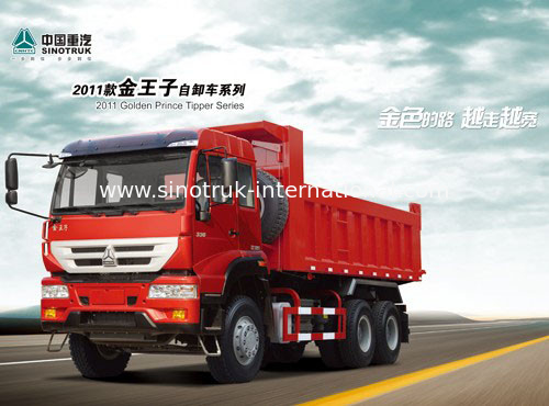 Príncipe dourado camião basculante 10Wheels 336HP RHD 25-30tons ZZ3251N3641W de SINOTRUK