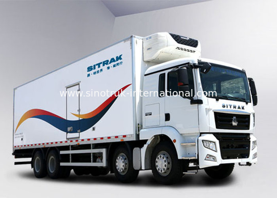 Os alimentos congelados de grande resistência 8×4 refrigeraram caminhões e camionetes 40 toneladas de baixo nível de ruído