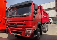 Tipo do caminhão basculante 266HP LHD da cor vermelha SINOTRUK HOWO 6x4