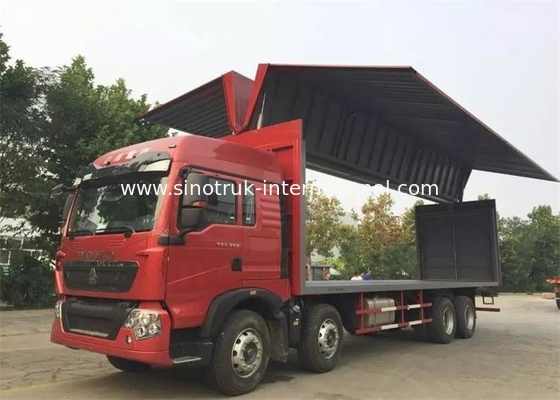 veículos comerciais de capacidade de carga da carga de 8X4 LHD Asa Van Carga Caminhão grandes