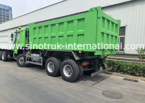 Sinotruk Howo Tipper Dump Truck Weichai 400Hp 6 × 4 Lhd Verde Meio Levante