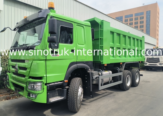 Sinotruk Howo Tipper Dump Truck Weichai 400Hp 6 × 4 Lhd Verde Meio Levante