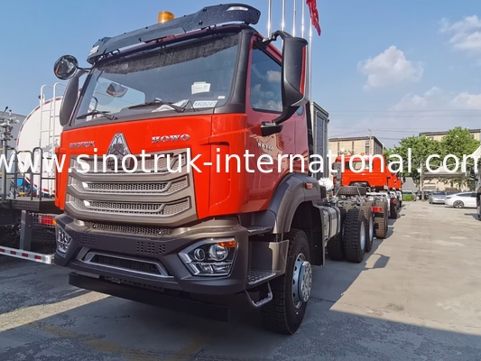 Sinotruk New Howo Tipper Dump Truck Chassis Weichai Motor 6 × 4 LHD Cor laranja