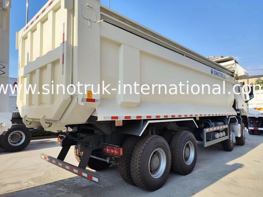 ZZ3317V386JB1R Alta potência Baixo consumo de combustível 380HP Branco U-tipo HOWO caminhão tipper