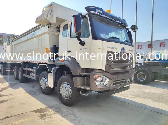 ZZ3317V386JB1R Alta potência Baixo consumo de combustível 380HP Branco U-tipo HOWO caminhão tipper