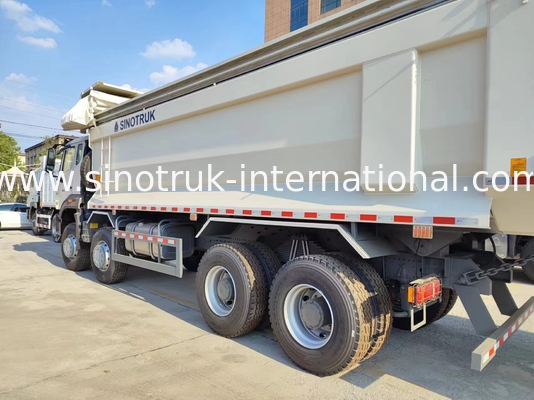 ZZ3317V386JB1R Alta potência Baixo consumo de combustível 380HP Branco U-tipo HOWO caminhão tipper