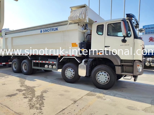 ZZ3317V386JB1R Alta potência Baixo consumo de combustível 380HP Branco U-tipo HOWO caminhão tipper
