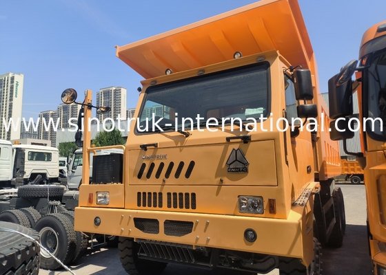 Sinotruk Howo Mining Tipper Dump Truck 90Tons 6 × 4 Corpo de carga de aço de alta resistência