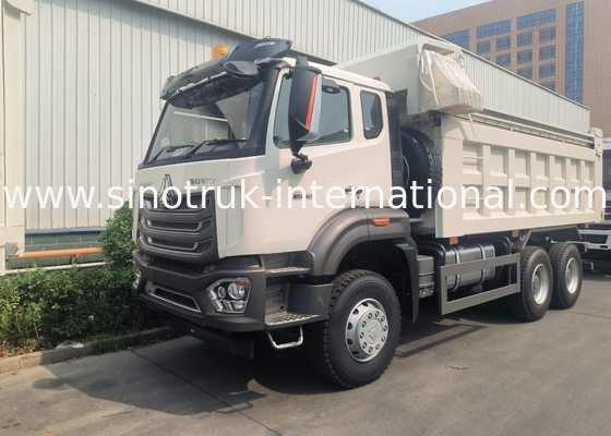 Carrinho de descarregamento Sinotruk Novo 6 × 4 Nx 20CBM Branco com lonas automáticas