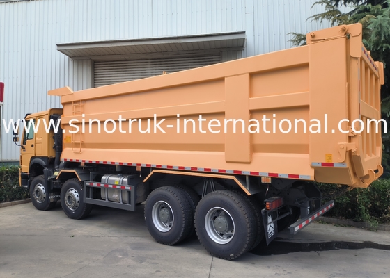 Sinotruk Howo Dump Truck 8 × 4 Lhd 12 Rodas U Forma de corpo do tipper Euro 2