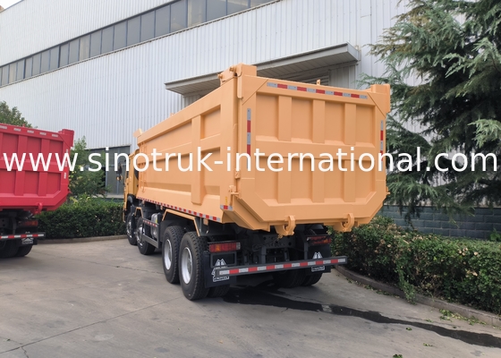Sinotruk Howo Dump Truck 8 × 4 Lhd 12 Rodas U Forma de corpo do tipper Euro 2