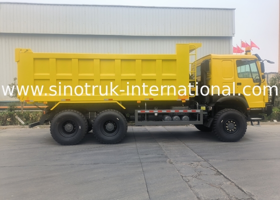 Sinotruk Howo Tipper Dump Truck 6 × 6 tração integral com 14.00R20 Pneus únicos 380 hp