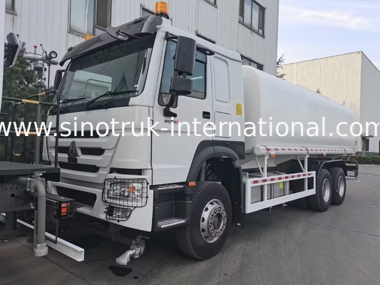 Sinotruk HOWO Caminhão de tanque de água 6x4 RHD branco ZZ1257V4347B1 Com função de descarga de alta pressão