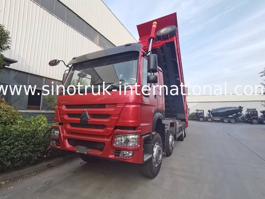 HOWO 12 rodas Sinotruk 8X4 Dump Truck 400hp Para mineração LHD U tipo de contêiner