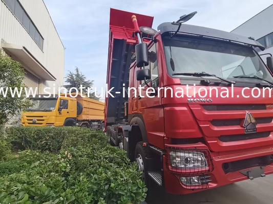 HOWO 12 rodas Sinotruk 8X4 Dump Truck 400hp Para mineração LHD U tipo de contêiner
