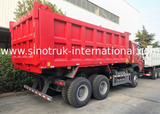Sinotruk Howo Dump Truck 6 × 4 Lhd 10 rodas Ghost Face Bumper Pneus de mineração