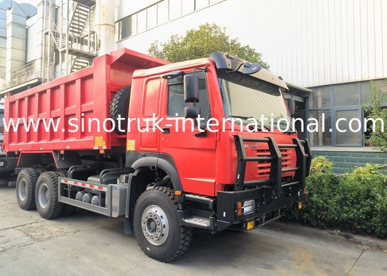 Sinotruk Howo Dump Truck 6 × 4 Lhd 10 rodas Ghost Face Bumper Pneus de mineração