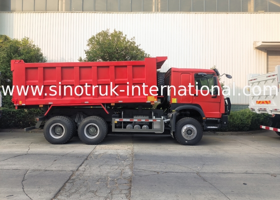 Sinotruk Howo Dump Truck 6 × 4 Lhd 10 rodas Ghost Face Bumper Pneus de mineração