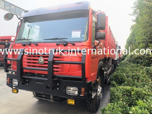 Sinotruk Howo Dump Truck 6 × 4 Lhd 10 rodas Ghost Face Bumper Pneus de mineração