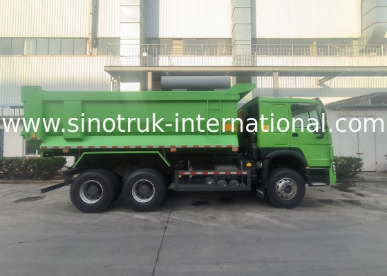 Sinotruk Howo Tipper Dump Truck 380Hp 6 × 4 U Forma Carga Corpo Verde Cor