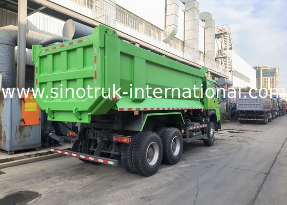 Sinotruk Howo Tipper Dump Truck 380Hp 6 × 4 U Forma Carga Corpo Verde Cor