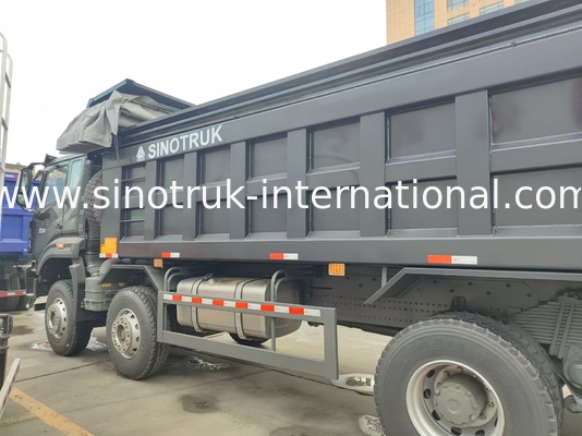 HOWO NX 380HP RHD Black Tipper Dump Truck Com Flap de Tarpaulin