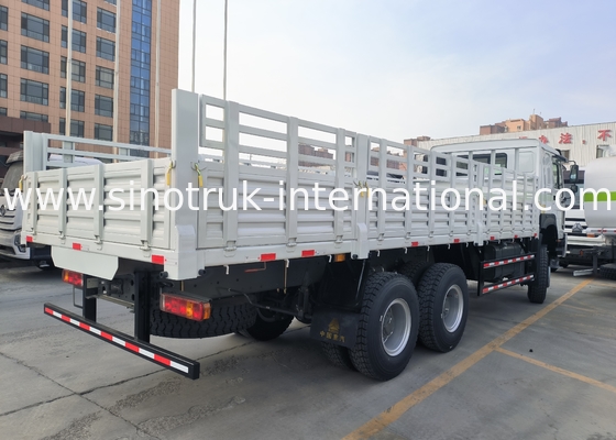 Sinotruk Howo Cargo Truck 6 × 6 All Wheel Drive Lhd 10 Wheels Long Cargo Box
