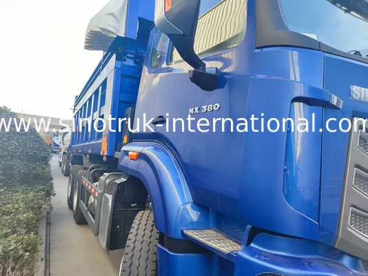 Potente versátil HOWO 6x4 380HP Blue Dump Truck com 20CBM caixa de carga quadrada e impermeável lonas Flip Cove