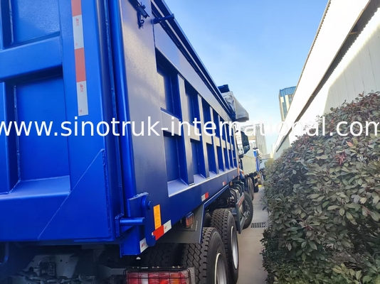 Potente versátil HOWO 6x4 380HP Blue Dump Truck com 20CBM caixa de carga quadrada e impermeável lonas Flip Cove