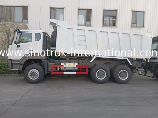 2 Passageiros Sinotruk Hohan Tipper Dump Truck Weichai Motor 6 × 4 LHD 380HP Com transmissão manual