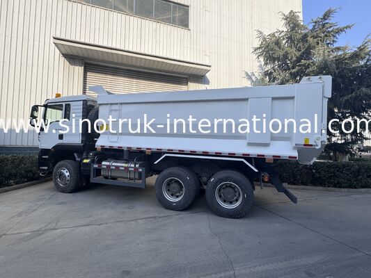 SINOTRUK HOWO TX Modelo 380HP LHD Dump Truck 6X4 Utype Container Branco