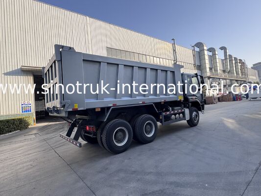 SINOTRUK HOHAN New Howo Tipper Dump Truck Meio de elevação 6 × 4 RHD Cargo Box 19-20CBM cor personalizada Diamond Silver 400HP