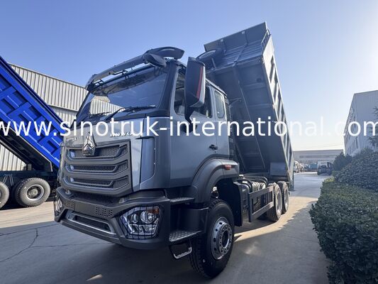 SINOTRUK HOHAN New Howo Tipper Dump Truck Meio de elevação 6 × 4 RHD Cargo Box 19-20CBM cor personalizada Diamond Silver 400HP
