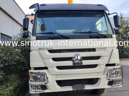 Caminhão de descarga de caixa de carga em forma de U branco de 371 HP com desempenho superior de elevação média