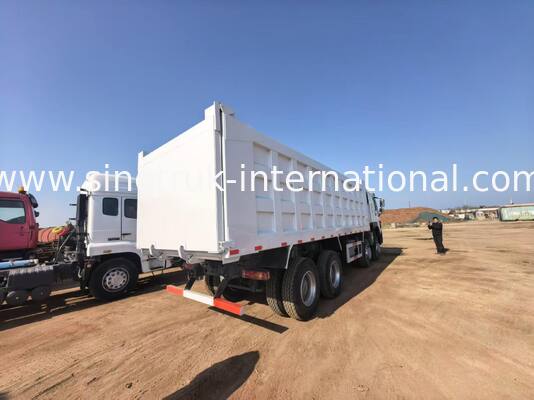 Caminhão de descarga de 375 cavalos de potência com capacidade de carga de 40-50 toneladas e comprimento de caixa de carga de 7300 mm