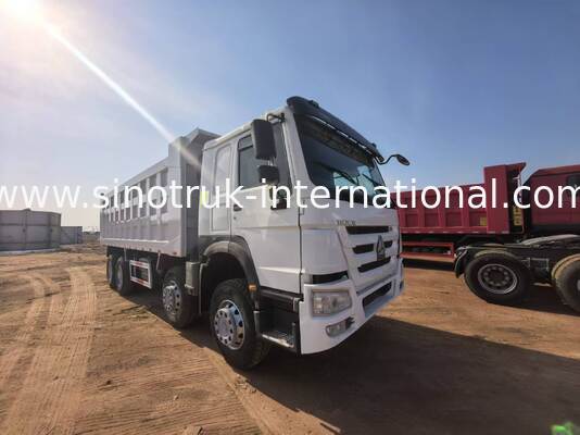 Caminhão de descarga de cargas pesadas com capacidade de carga de 40-50 toneladas, motor diesel de 375 cavalos e comprimento de caixa de carga de 7300 mm