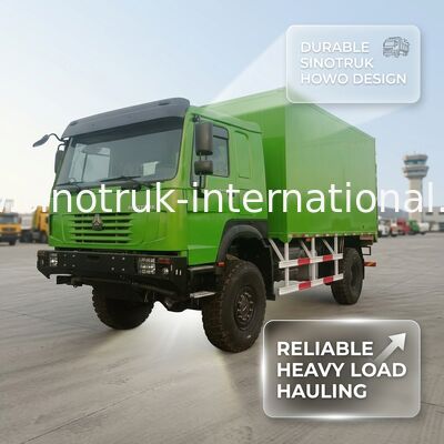 Caminhão pesado SINOTRUK com tração 4X4 LHD, tanque de carga de 5000*2300*2300 mm e capacidade de eixo traseiro de 16T para transporte de carga pesada Verde