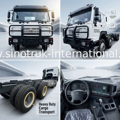 Caminhão de carga Sinotruk HOWO 8X4 400cv 12 rodas Cabine Face Fantasma