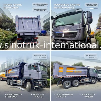 SINOTRUK Carregador de carga pesada TX Dump Truck Tipper com motor de 380 HP, capacidade de carga de 30-40 toneladas e tipo de levantamento médio