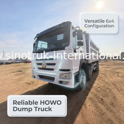 Caminhão de descarga de cargas pesadas com capacidade de carga de 40-50 toneladas, motor diesel de 375 cavalos e comprimento de caixa de carga de 7300 mm