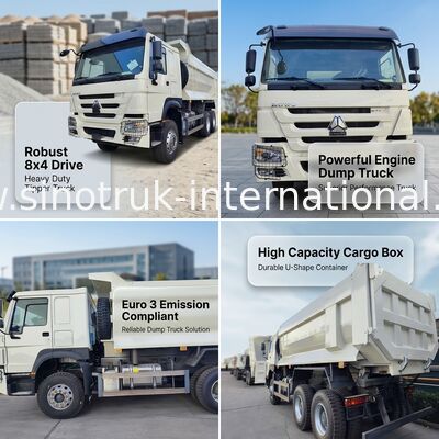 Caminhão Basculante SITRAK de 10 Rodas com Emissão Euro 3 e Motor de 430 HP