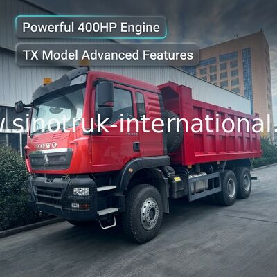 Caminhão basculante 6X4 do caminhão basculante modelo 400HP LHD de SINOTRUK HOWO TX com luzes de advertência