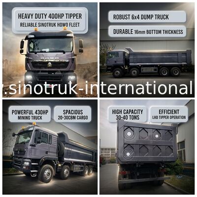 Caminhão SINOTRUK HOWO 400HP 12 rodas LHD 30-40 toneladas 20-30CBM ZZ3317V356GB1