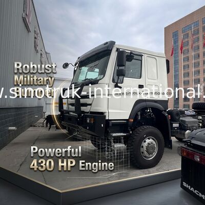 SINOTRUK HOWO Ghost Face cabina Tractor Truck 6X6 Euro 2 430 HP parachoque militar Branco