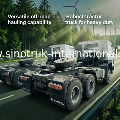Sinotruk Howo Tractor Truck Rhd Tração integral 6 × 6 Weichai 400 hp Branco